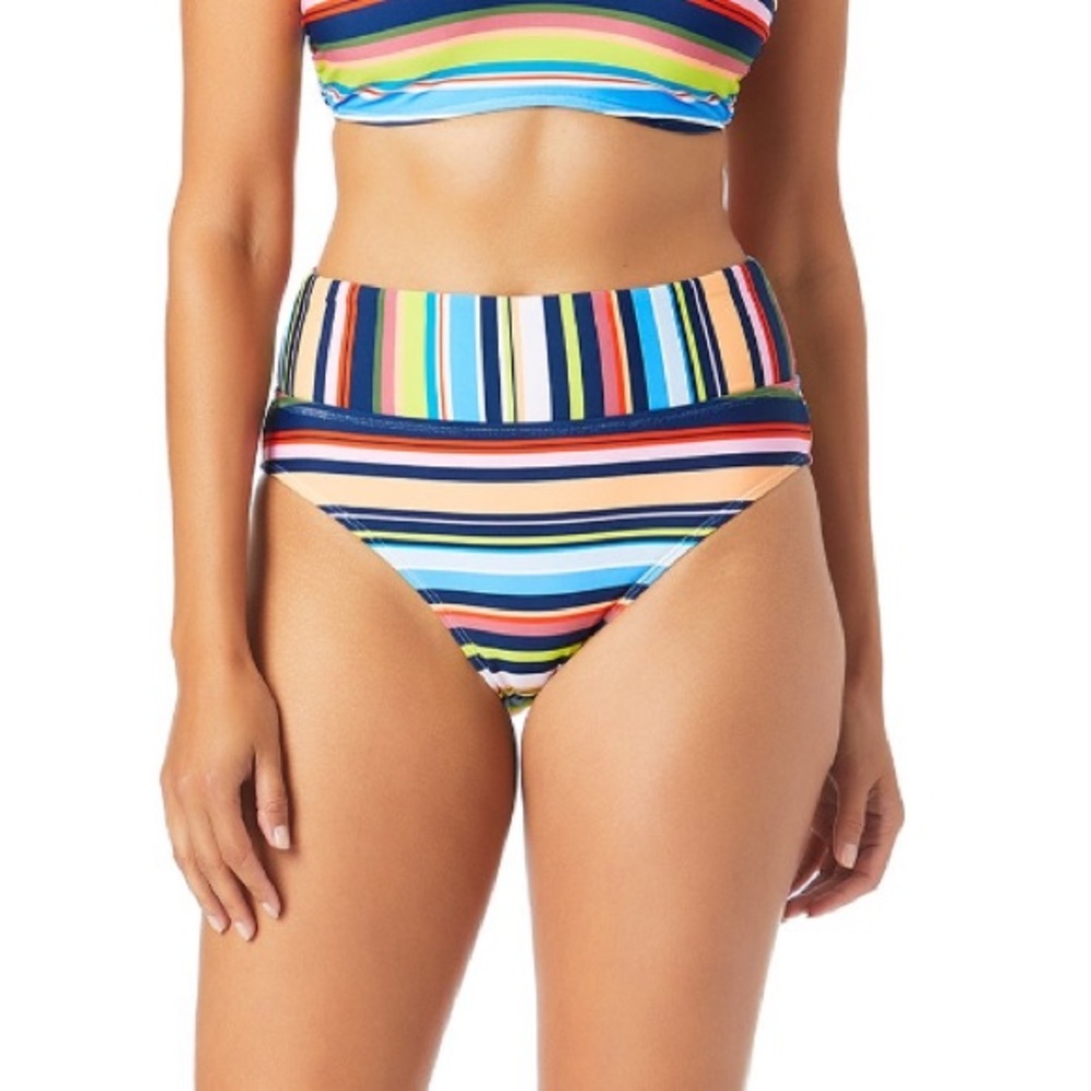 Plus Stripe High Waist Bottoms